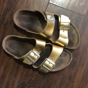 Birkenstocks gold size 39